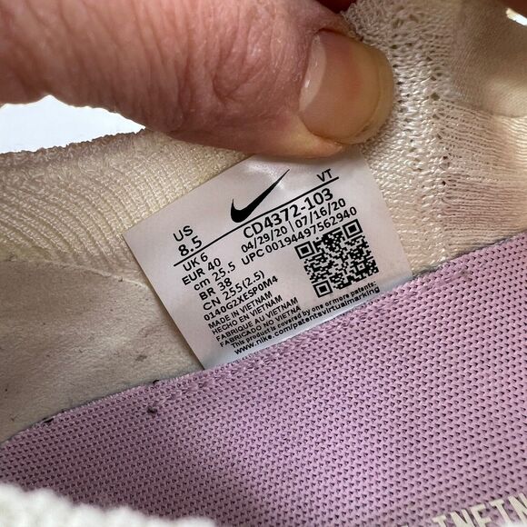 Nike Womens 8.5 Running Shoes React Infinity Run FK Sneakers White CD4372-103 - Picture 10 of 12